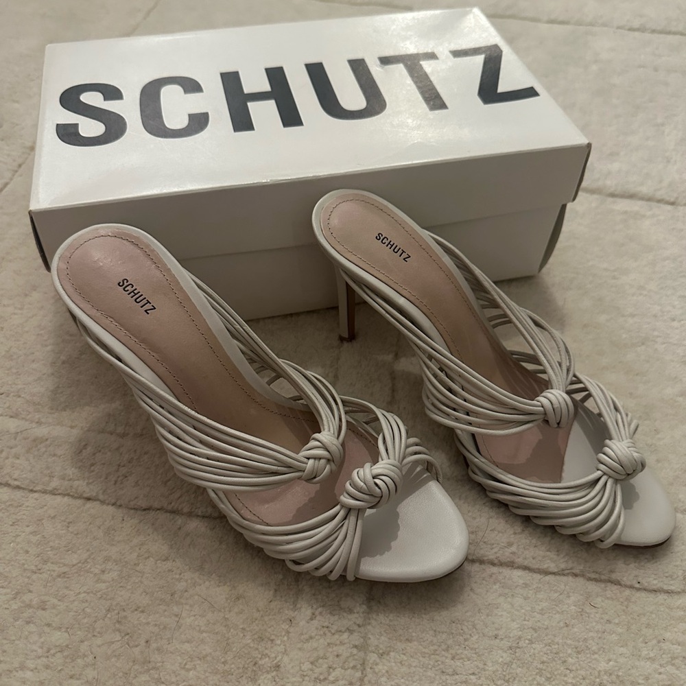 Schutz Chandra Off White Women's Heeled Sandals